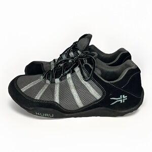 KURU Womens Sneakers Sz 11.5 Gray Black Teal Mesh Comfort Walking Athletic‎ Shoe